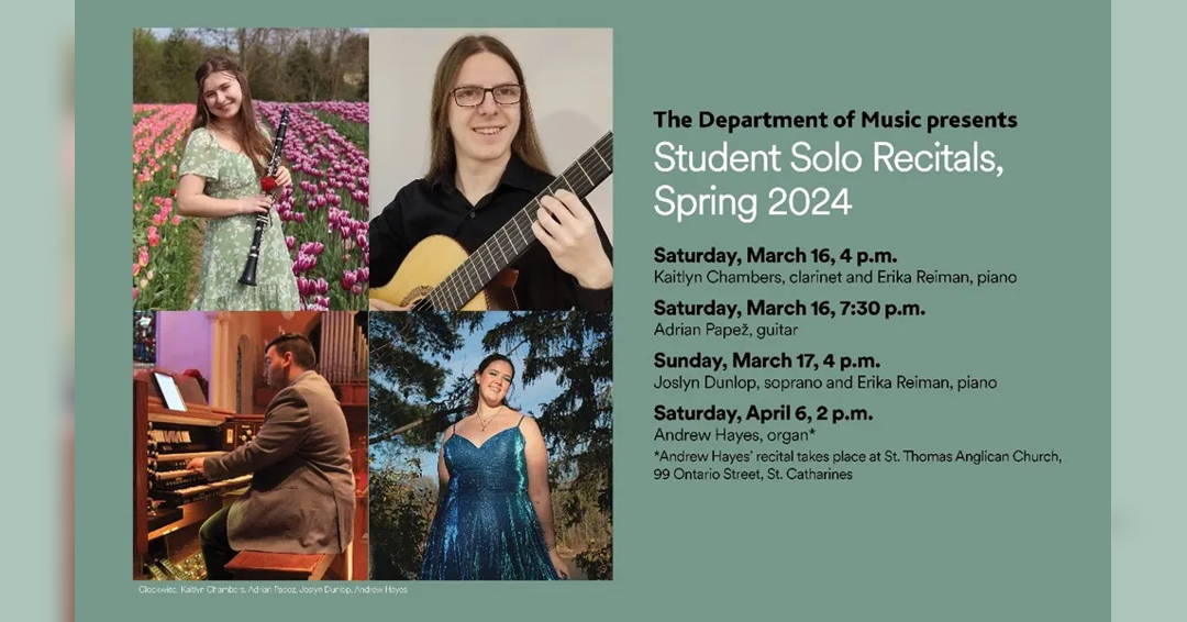 Image Department of Music Student Solo Recitals, Spring 2024