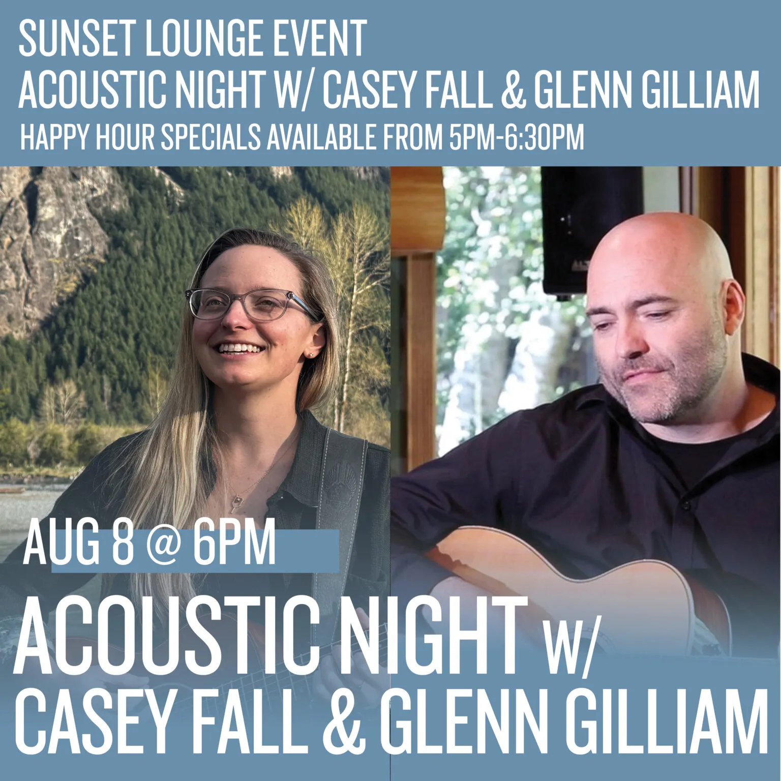 Image Happy Hour in The Sunset Lounge: Acoustic Night with Casey Fall & Glenn Gilliam