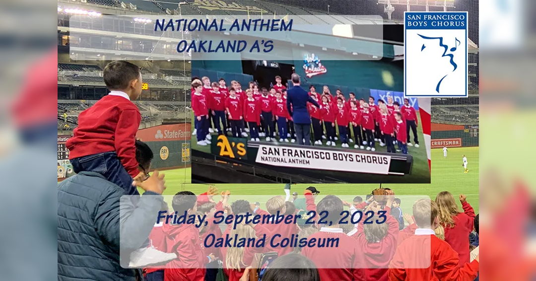 Image SFBC Sings National Anthem – Oakland A’s