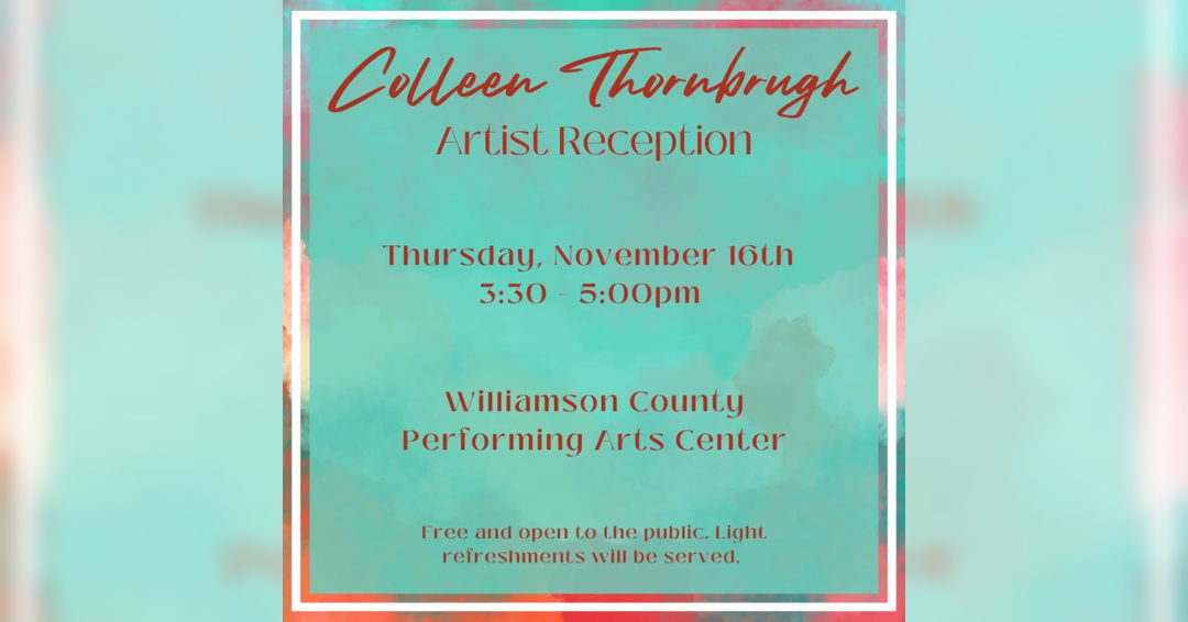 Image Colleen Thornbrugh Featured Artist Reception