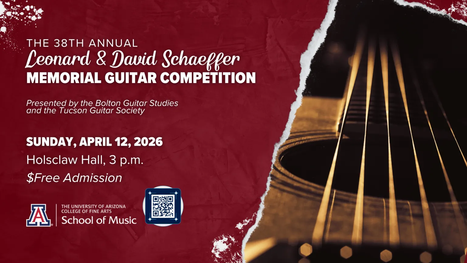Image The 38th Annual Leonard & David Schaeffer Memorial Guitar Competition — Finals