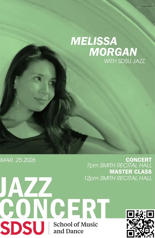 Image Melissa Morgan with SDSU Jazz
