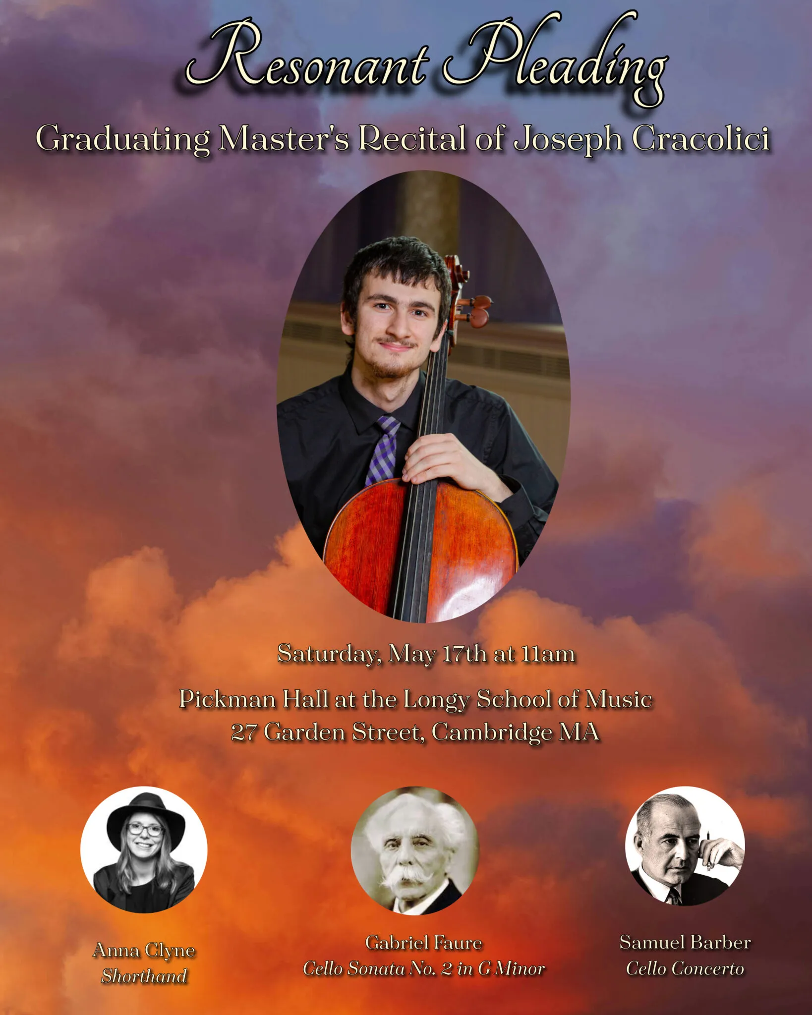 Image Graduating Student Recital | Joseph Cracolici, cello | Resonant Pleading