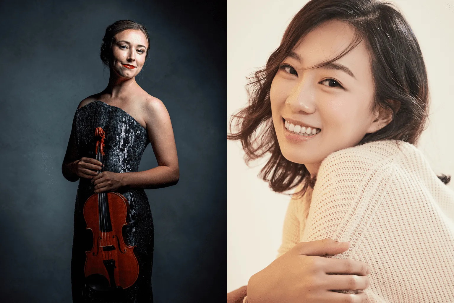 Image Claire Bourg, violin Jinhee Park, piano