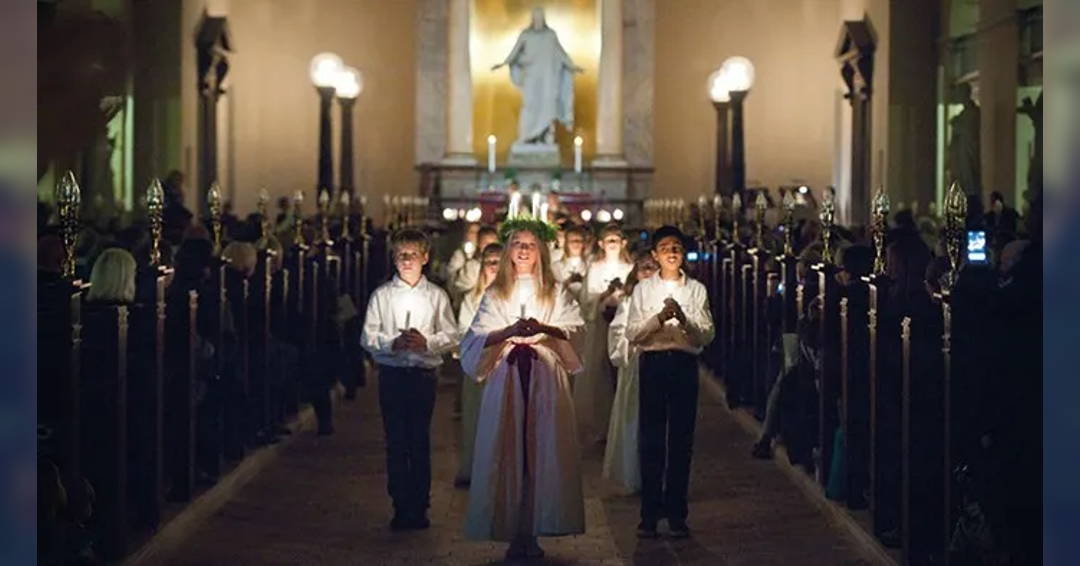 Music Service With Lucia Procession