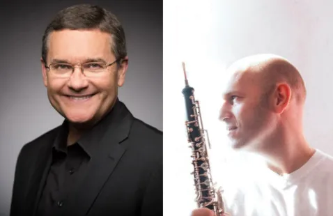 Image Guest Artist Jared Hauser with Boyd Professor Willis Delony