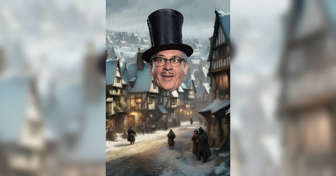 Count Arthur Strong is Charles Dickens in A Christmas Carol