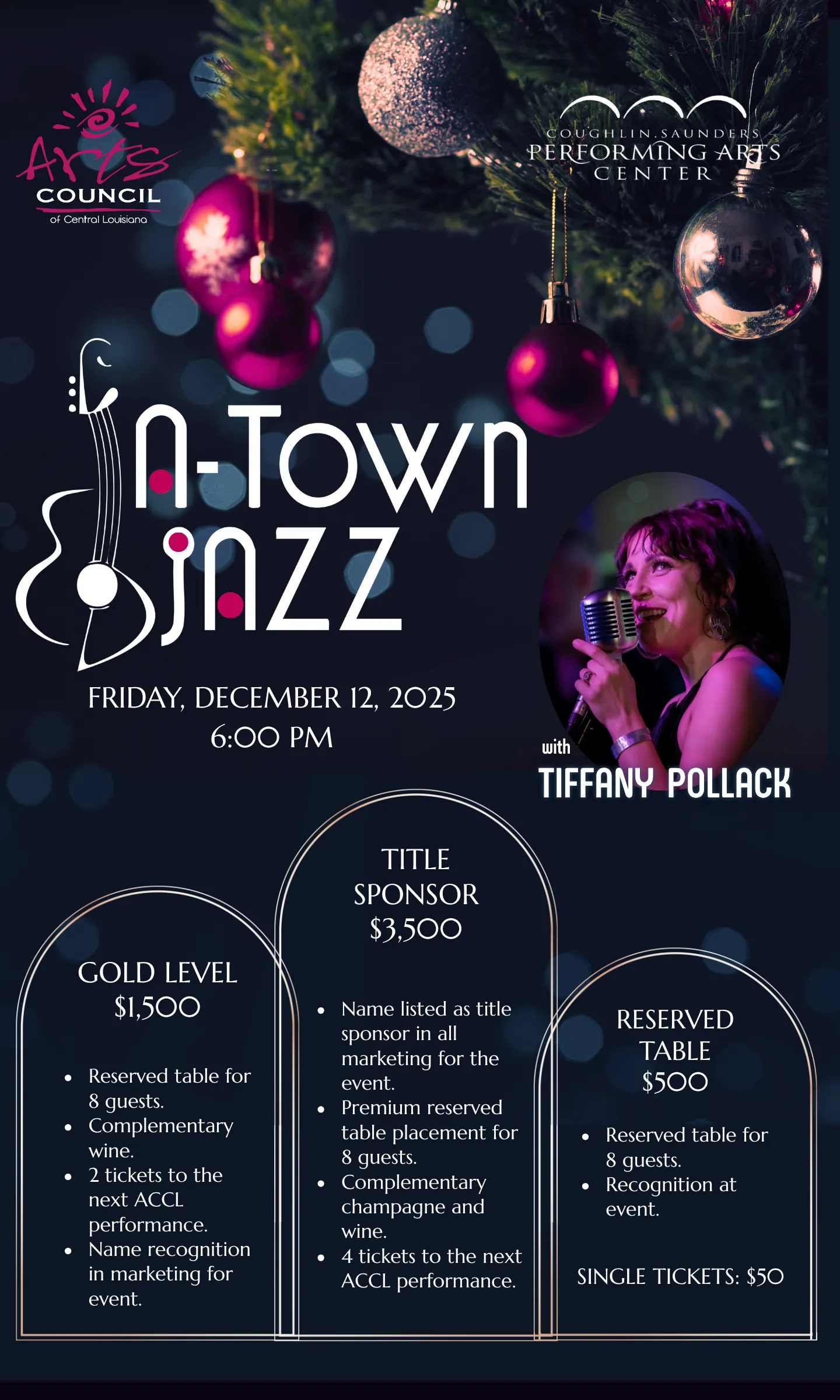 Image A-Town Jazz presented by the Arts Council of Central Louisiana