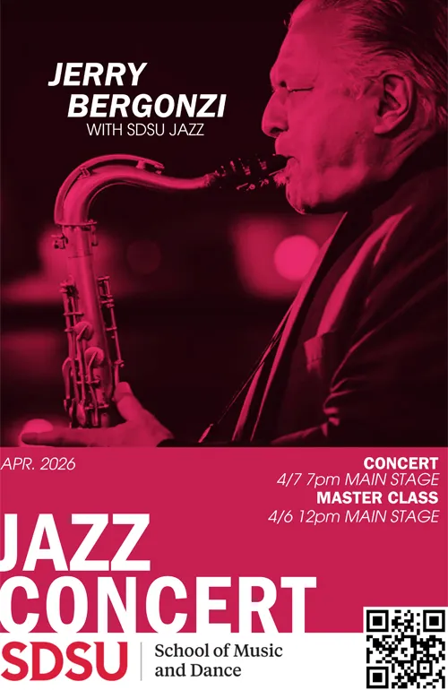 Image World Acclaimed Jazz Saxophonist Jerry Bergonzi with SDSU JAZZ