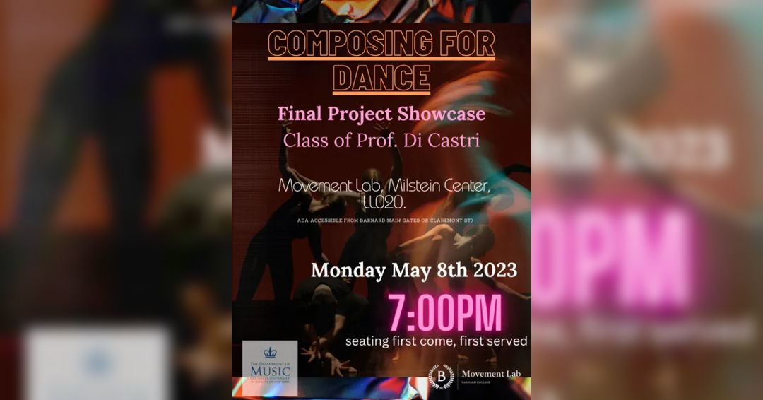 Image Composing for Dance Final Projects Showcase