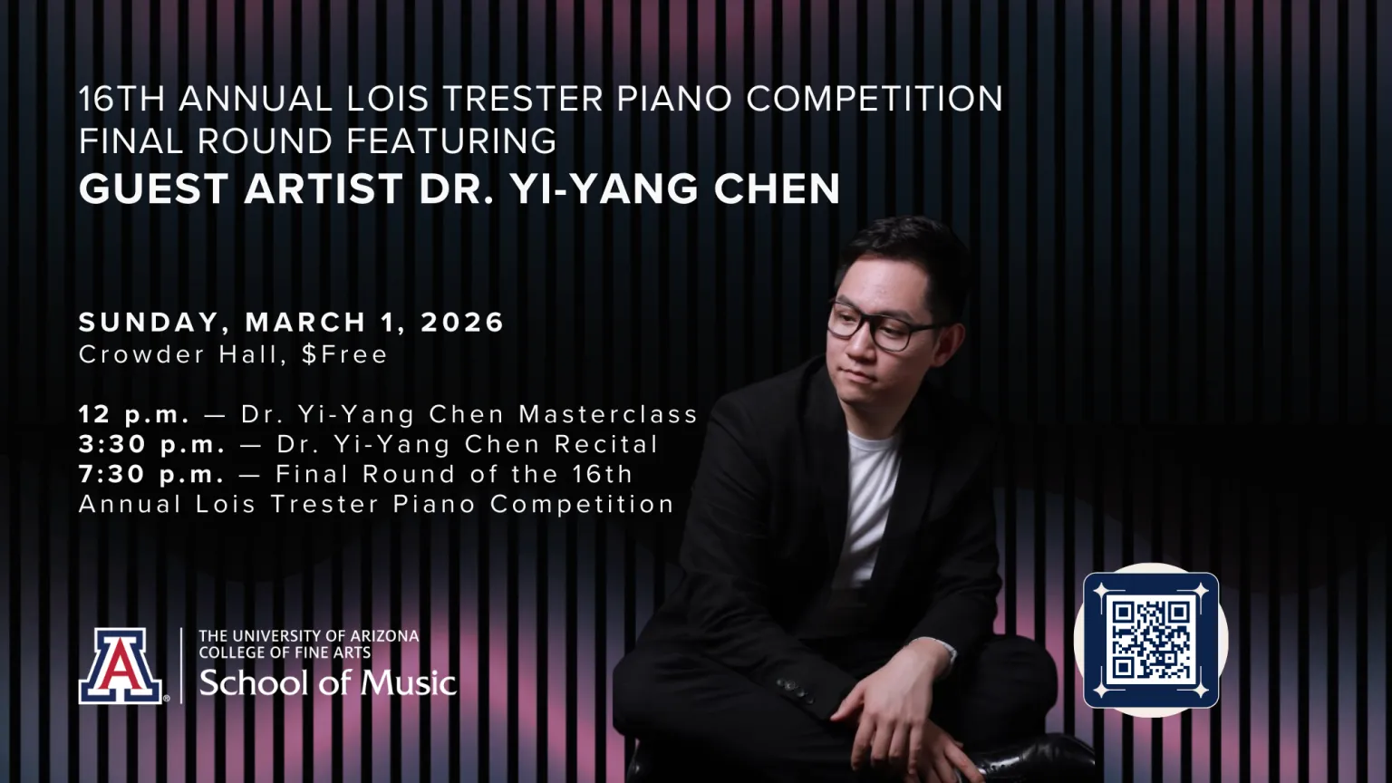 Image 16th Annual Lois Trester Piano Competition Final Round Featuring Guest Artist Dr. Yi-Yang Chen