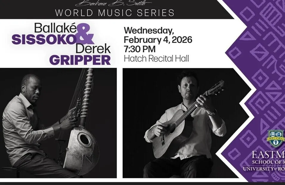 Image Barbara B. Smith World Music Series: Ballake Sissko, kora & Derek Gripper, guitar